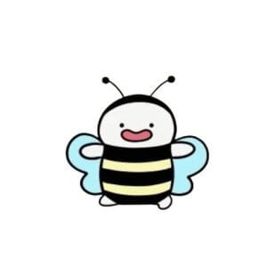 かわいい蜂のキャラクターのデザインイメージ